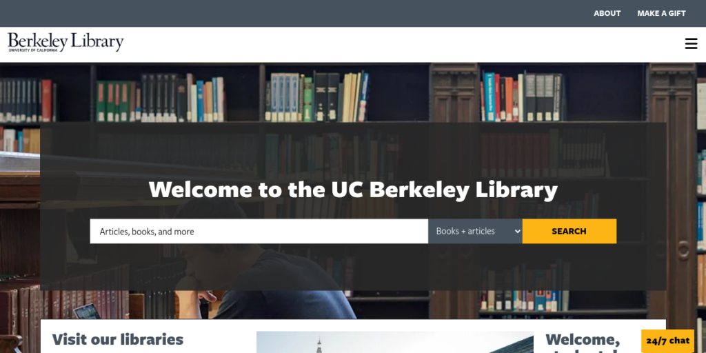 Library Website Design 4 University of California Berkeley Library