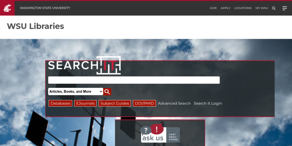 Library Website Design 2 Washington State University Libraries
